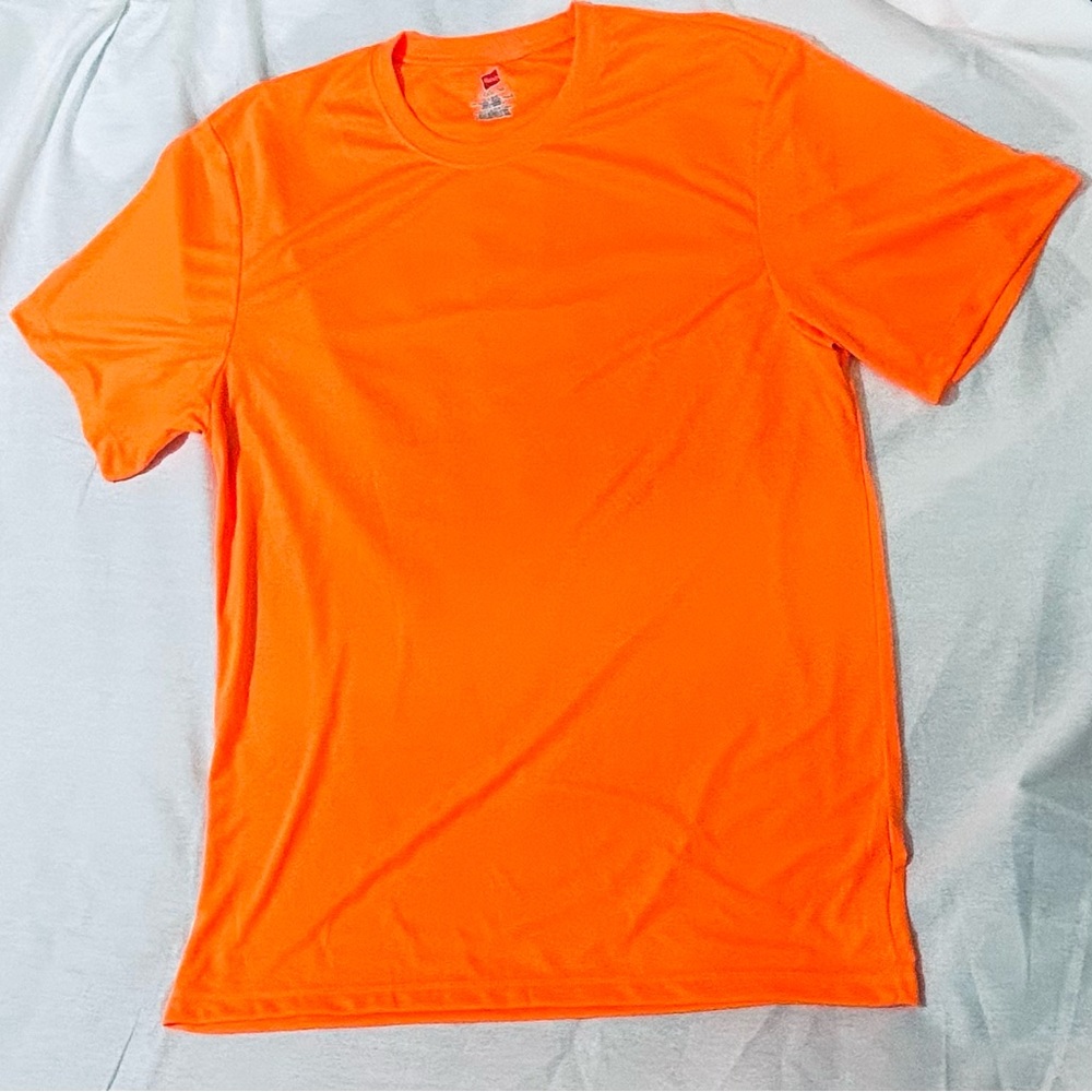 Hanes Safety Orange Cool Dri Performance Tees